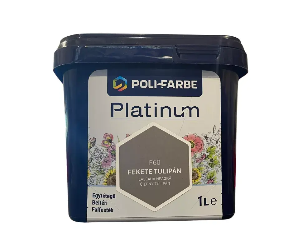 Outlet Platinum beltéri falfesték 1l Fekete tulipán