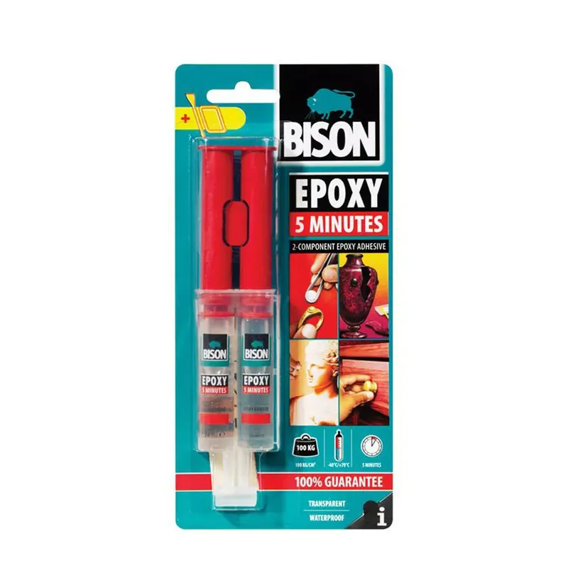 Alacsony ár Bison 5 perces kétkomponensű epoxy ragasztó 24ml