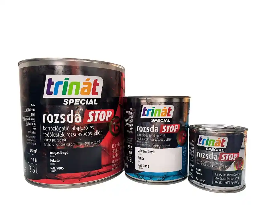 Expressz kézbesítés Trinát Special RozsdaStop fémfesték rozsdára magasfényű 0,25l Ezüst