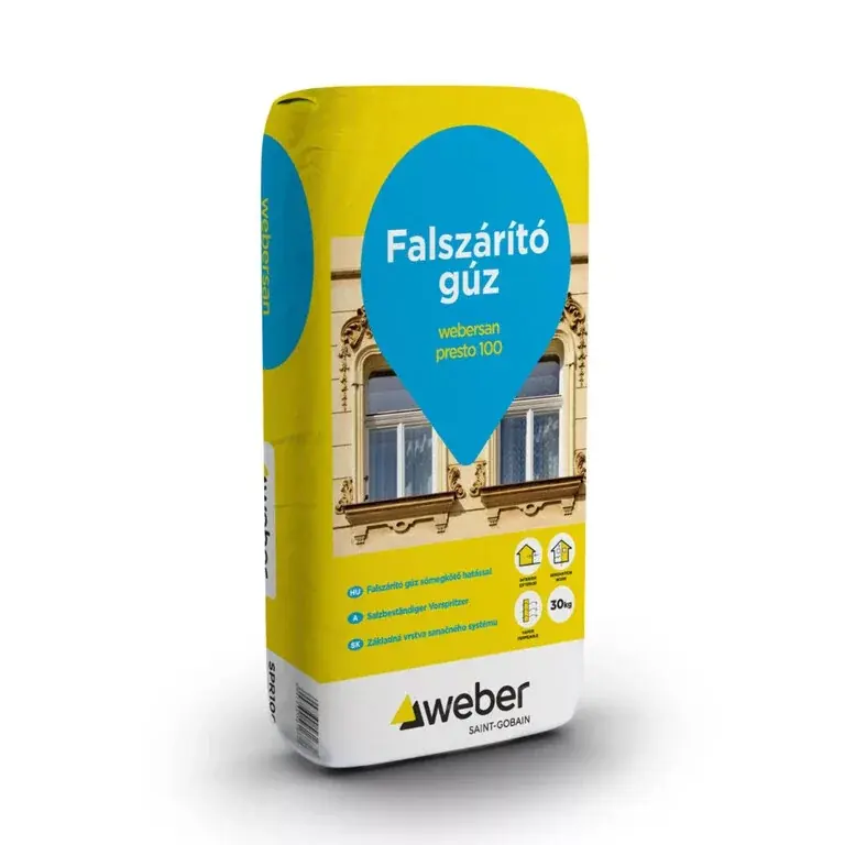 Webersan presto 100 falszárító gúz (előfröcskölő) 30kg Bestseller