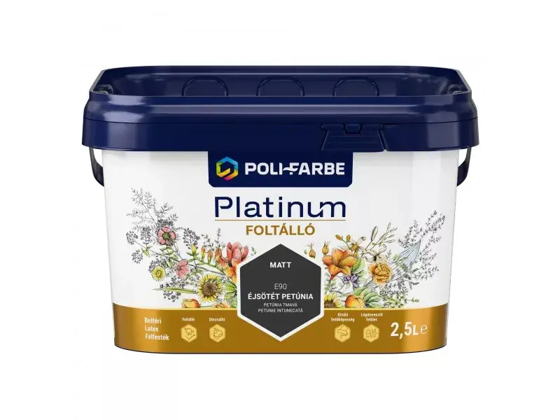 Vásárlói kedvenc Platinum Foltálló beltéri falfesték 2,5l Éjsötét petúnia