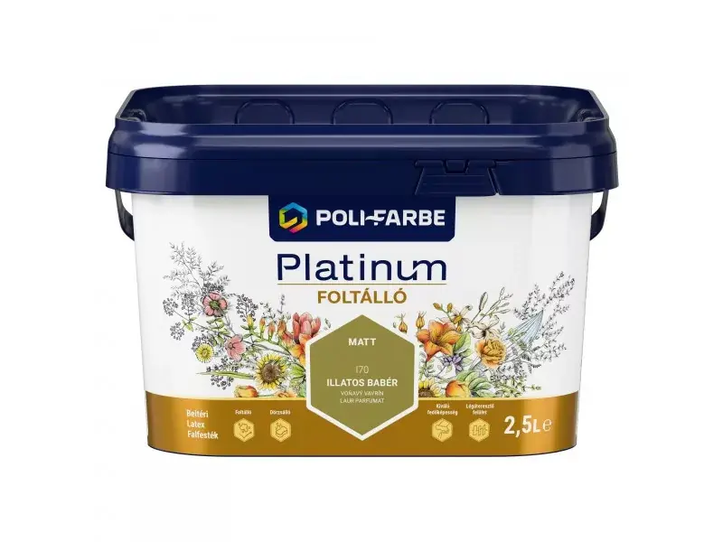 Gyors szállítás Platinum Foltálló beltéri falfesték 2,5l Illatos babér