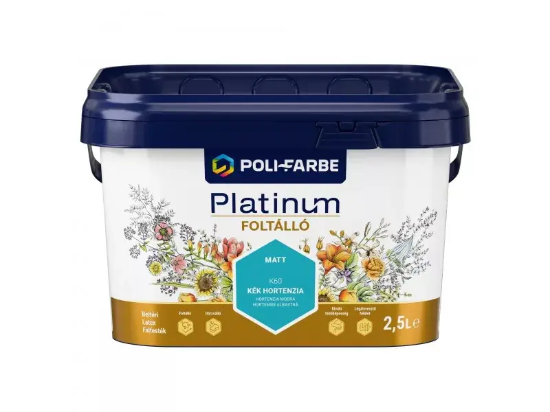 Platinum Foltálló beltéri falfesték 2,5l Kék hortenzia Kihagyhatatlan ajánlat