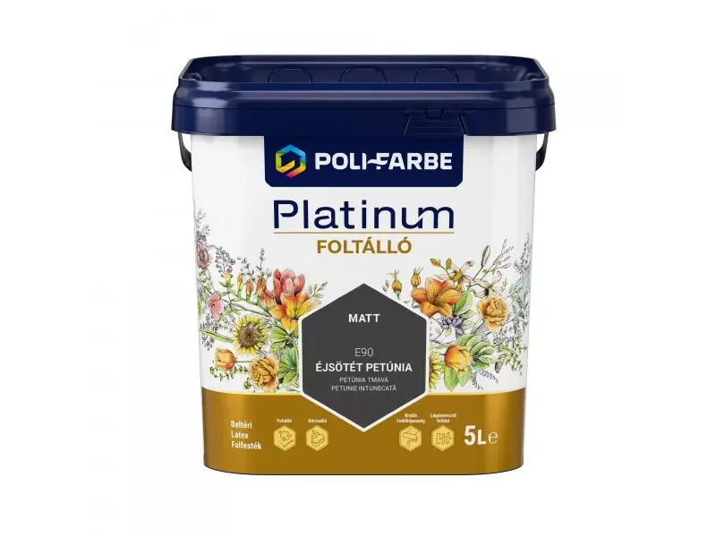Prémium Platinum Foltálló beltéri falfesték 5l Éjsötét petúnia