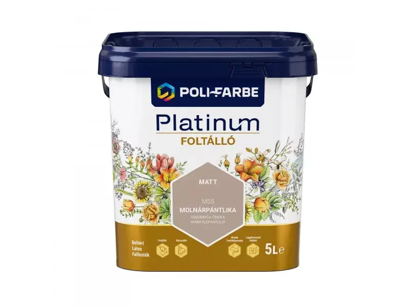 Bestseller Platinum Foltálló beltéri falfesték 5l Molnárpántlika