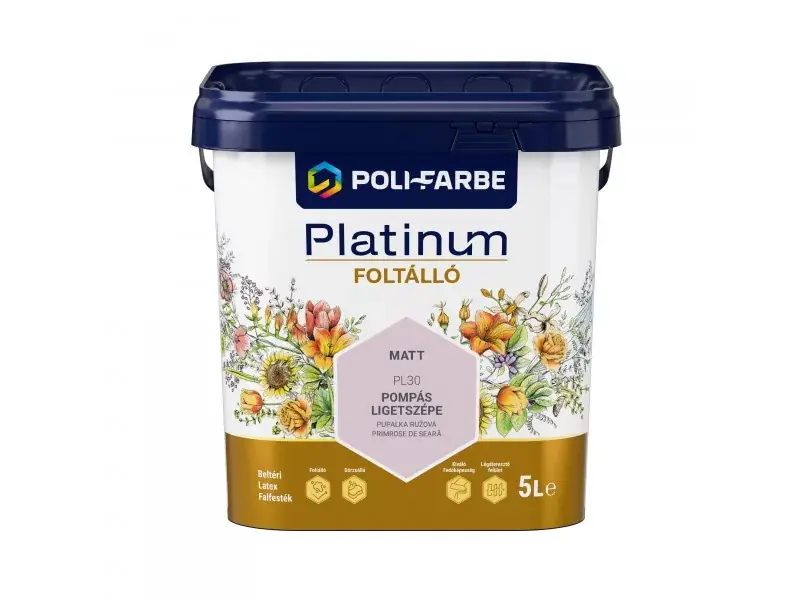 Olcsó Platinum Foltálló beltéri falfesték 5l Pompás ligetszépe