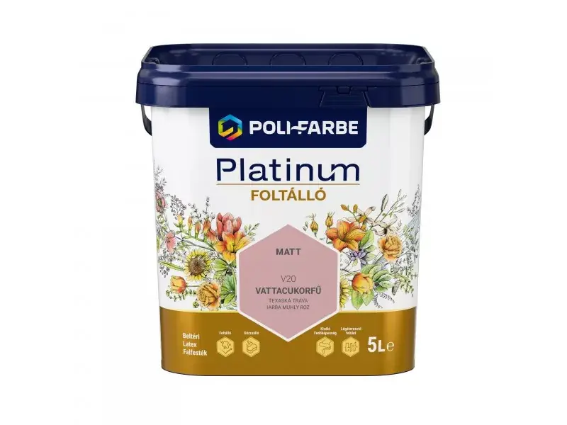 Vedd meg online Platinum Foltálló beltéri falfesték 5l Vattacukorfű