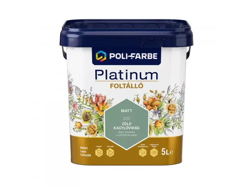 Vásárlói kedvenc Platinum Foltálló beltéri falfesték 5l Zöld kagylóvirág