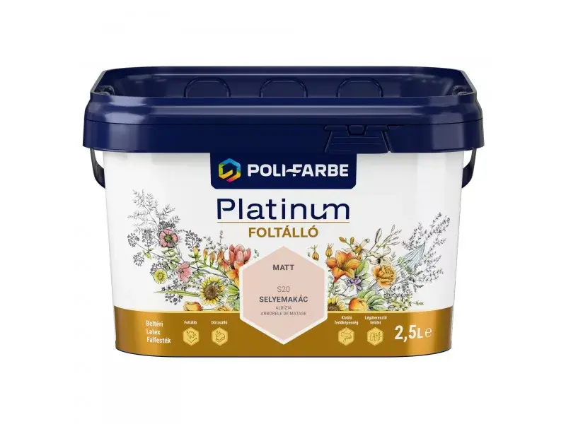 Outlet Platinum Foltálló beltéri falfesték 2,5l Selyemakác