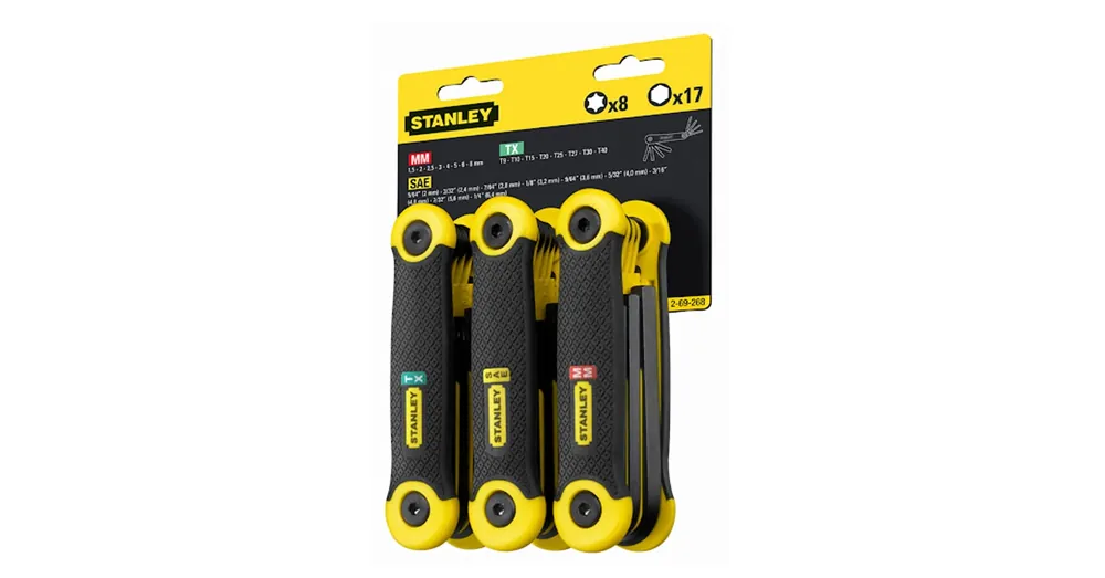 Népszerű STANLEY 269268 IMBUSZKULCS KÉSZLET 25DB METRIKUS+INCH+TORX