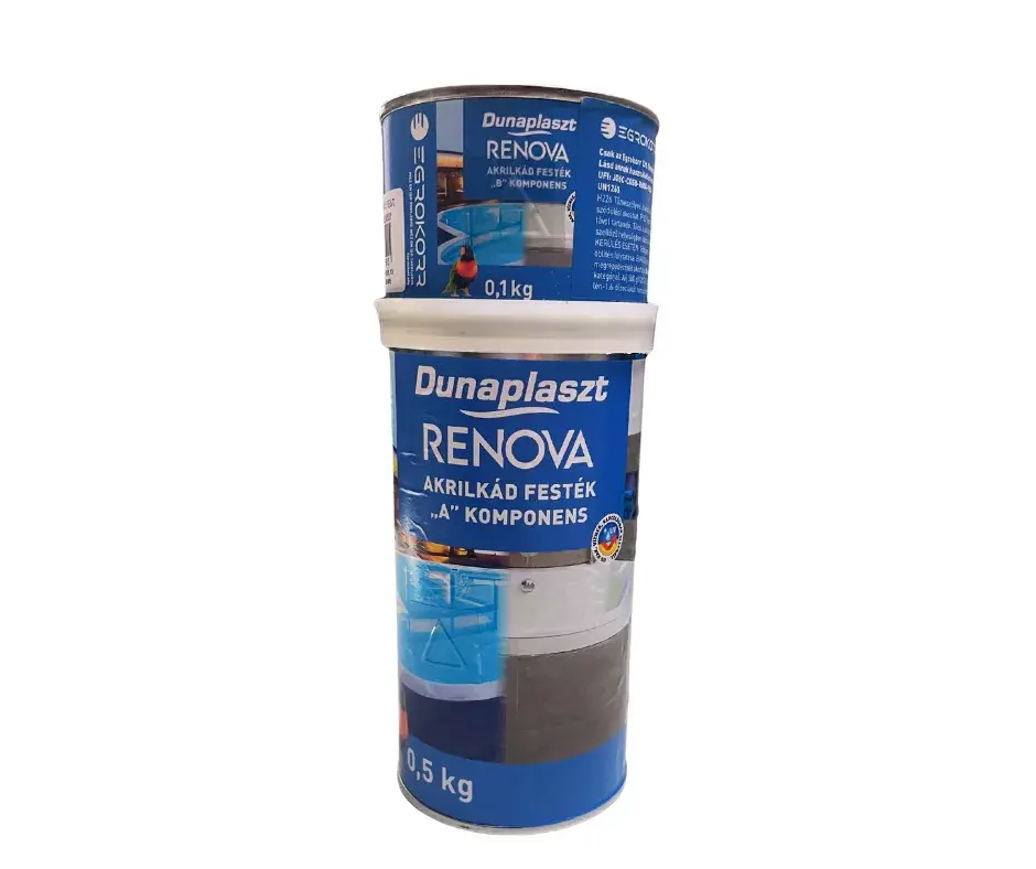 Szuper akció Renova Akrilkád zománc A+B komponens 0,6kg RAL9016 Fényes Fehér