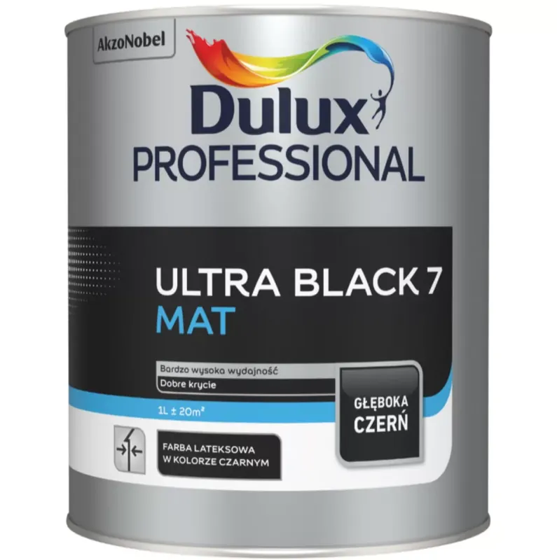 Újdonság Dulux Professional ultra black beltéri falfesték 1l Fekete