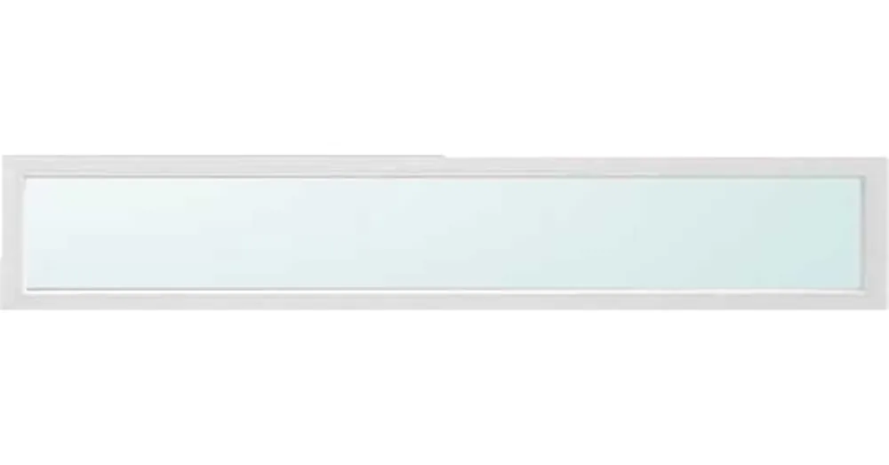 Outlet 130x30 felülvilágító fix üvegezéssel fehér színben 3 rétegű savmart üveggel