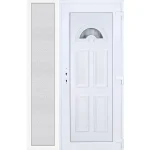 Outlet 140x210 jobbos Köln 1 üveges műanyag bejárati ajtó oldalvilágítóval 5 kamrás fehér