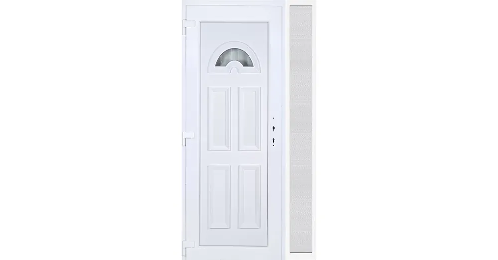 120x210 balos Köln 1 üveges műanyag bejárati ajtó oldalvilágítóval 5 kamrás fehér Korlátozott ajánlat