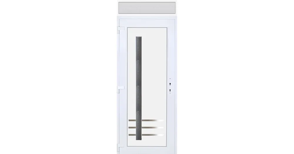 100x240 balos Vértes 1 üveges műanyag bejárati ajtó 5 kamrás fehér Vedd meg online