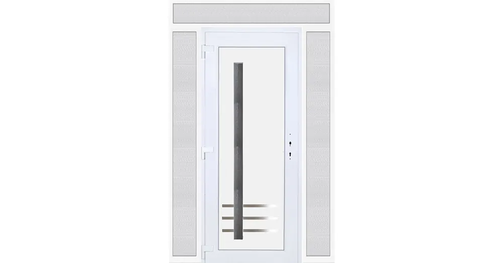 Csak ma 160x240 balos Vértes 1 üveges műanyag bejárati ajtó 5 kamrás fehér