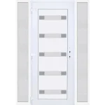 160x210 balos Hidas 5 üveges bejárati ajtó 3 rétegű üveggel extra vastag hőszigetelt panellel oldalvilágítóval 5 kamrás fehér RP Csak ma