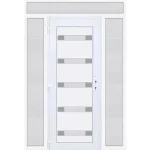 Kiárusítás 180x240 balos Hidas 5 üveges bejárati ajtó 3 rétegű üveggel extra vastag hőszigetelt panellel felül+oldalvilágítóval 5 kamrás fehér RP