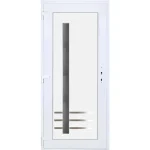 Árcsökkenés Vértes 1 üveges EXTRA hőszigetelésű 100x210 KIFELÉ NYÍLÓ műanyag bejárati ajtó balos fehér színben 3 rétegű üveggel Aluminium rátéttel RP