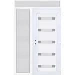 Hidas 5 üveges EXTRA hőszigetelésű 150x240 KIFELÉ NYÍLÓ műanyag bejárati ajtó jobbos fehér színben 3 rétegű üveggel Aluminium rátéttel RP Expressz kézbesítés