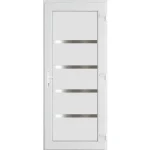 Outlet 100x210 jobbos Boston tömör bejárati ajtó 2 rétegű üveggel és hőszigetelt panellel 5 kamrás fehér