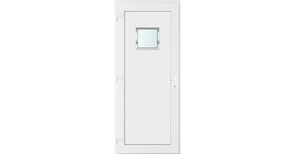 100x210 balos Chicago 1 üveges bejárati ajtó 2 rétegű üveggel és hőszigetelt panellel 5 kamrás fehér Kedvezmény
