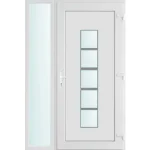 130x210 jobbos El Paso 1 üveges bejárati ajtó 2 rétegű üveggel és hőszigetelt panellel 5 kamrás fehér Gyors szállítás