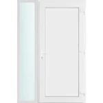Outlet 130x210 jobbos Los Angeles tömör bejárati ajtó 2 rétegű üveggel és hőszigetelt panellel 5 kamrás fehér