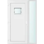 130x210 balos Chicago 1 üveges bejárati ajtó 2 rétegű üveggel és hőszigetelt panellel 5 kamrás fehér Újdonság