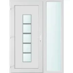 140x210 balos El Paso 1 üveges bejárati ajtó 2 rétegű üveggel és hőszigetelt panellel 5 kamrás fehér Különleges ajánlat