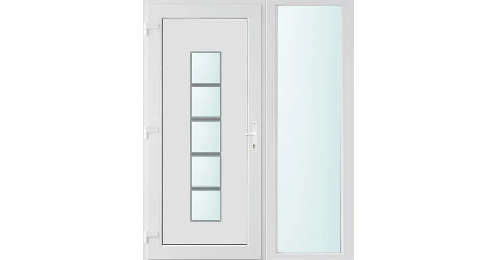 150x210 balos El Paso 1 üveges bejárati ajtó 2 rétegű üveggel és hőszigetelt panellel 5 kamrás fehér Azonnal elérhető