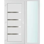 150x210 balos Boston tömör bejárati ajtó 2 rétegű üveggel és hőszigetelt panellel 5 kamrás fehér Kedvezményes ár