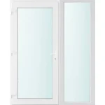 150x210 balos Seattle üveges bejárati ajtó 2 rétegű üveggel és hőszigetelt panellel 5 kamrás fehér Biztonságos fizetés