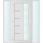 Nézd meg most 160x210 balos Memphis 1 üveges bejárati ajtó 2 rétegű üveggel és hőszigetelt panellel 5 kamrás fehér