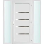 Bestseller 160x210 jobbos Boston tömör bejárati ajtó 2 rétegű üveggel és hőszigetelt panellel 5 kamrás fehér