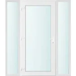 160x210 balos Seattle üveges bejárati ajtó 2 rétegű üveggel és hőszigetelt panellel 5 kamrás fehér Szuper akció