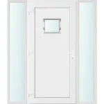160x210 balos Chicago 1 üveges bejárati ajtó 2 rétegű üveggel és hőszigetelt panellel 5 kamrás fehér Csak ma