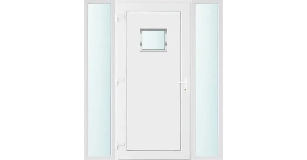 160x210 balos Chicago 1 üveges bejárati ajtó 2 rétegű üveggel és hőszigetelt panellel 5 kamrás fehér Csak ma