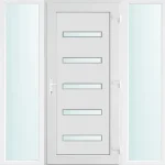 180x210 jobbos Detroit 5 üveges bejárati ajtó 2 rétegű üveggel és hőszigetelt panellel 5 kamrás fehér Azonnali szállítás