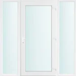180x210 jobbos Seattle üveges bejárati ajtó 2 rétegű üveggel és hőszigetelt panellel 5 kamrás fehér Ajánlat