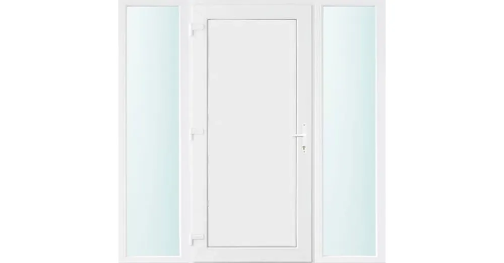 180x210 balos Los Angeles tömör bejárati ajtó 2 rétegű üveggel és hőszigetelt panellel 5 kamrás fehér Legjobb ár