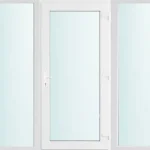 Népszerű 200x210 jobbos Seattle üveges bejárati ajtó 2 rétegű üveggel és hőszigetelt panellel 5 kamrás fehér