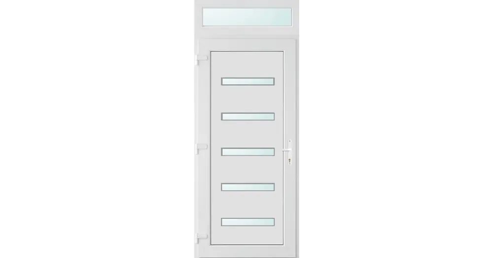100x240 balos Detroit 5 üveges bejárati ajtó 2 rétegű üveggel és hőszigetelt panellel 5 kamrás fehér Expressz szállítás