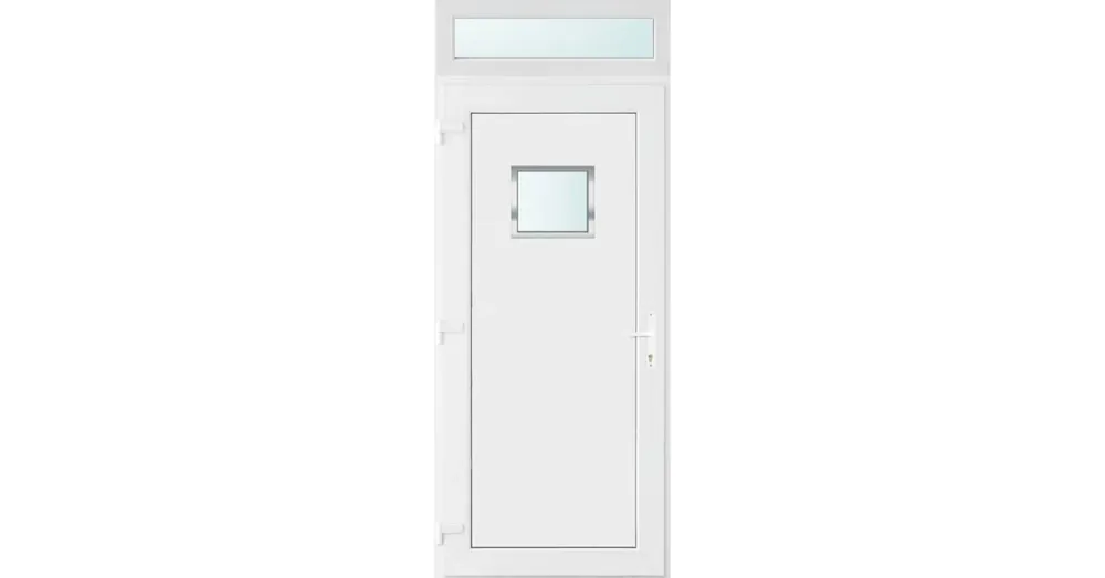 100x240 balos Chicago 1 üveges bejárati ajtó 2 rétegű üveggel és hőszigetelt panellel 5 kamrás fehér Árcsökkenés