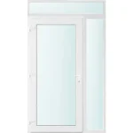 Népszerű 130x240 balos Seattle üveges bejárati ajtó 2 rétegű üveggel és hőszigetelt panellel 5 kamrás fehér