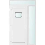 130x240 balos Chicago 1 üveges bejárati ajtó 2 rétegű üveggel és hőszigetelt panellel 5 kamrás fehér Rendeld meg most