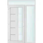 Bestseller 140x240 balos Memphis 1 üveges bejárati ajtó 2 rétegű üveggel és hőszigetelt panellel 5 kamrás fehér