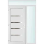 Outlet 140x240 balos Boston tömör bejárati ajtó 2 rétegű üveggel és hőszigetelt panellel 5 kamrás fehér