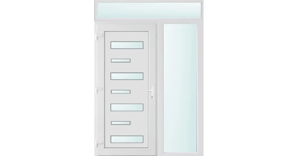 Vedd meg most 150x240 balos Charlotte 7 üveges bejárati ajtó 2 rétegű üveggel és hőszigetelt panellel 5 kamrás fehér